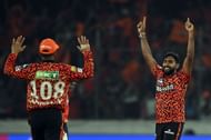 Eshan Malinga (right) has been SRH's best bowler since his IPL debut.